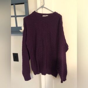 Men's Crewneck Plum Sweater